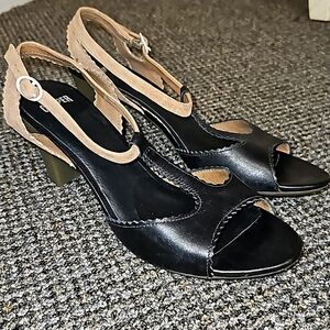 Camper Black and Tan Heels